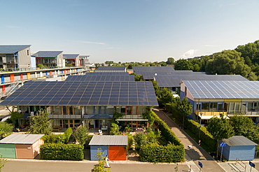 Solar village, Vauban, Freiburg im Breisgau, Baden-Wuerttemberg, Germany, Europe