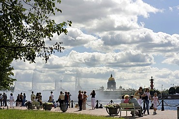 Embankment of Neva River, St. Petersburg, Russia