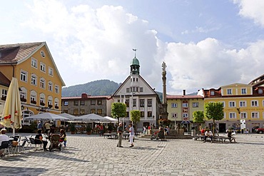 Marienplatz square, Immenstadt im Allgaeu, Upper Allgaeu, Swabia, Bavaria, Germany, Europe