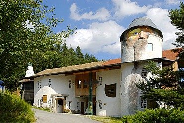 Glaeserne Scheune, Glassy Barn, built by Rudolf Schmid, from 1980, Viechtach, Bavarian Forest, Lower Bavaria, Germany, Europe