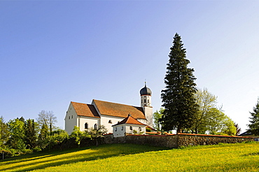 Parish church Saint Kilian, Bad Heilbrunn, Upper Bavaria, Germany, Europe