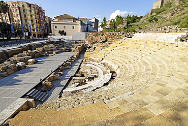 Roman theatre, Malaga, Andalusia, Spain, Europe