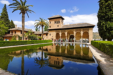 Jardines del Partal, Alhambra, Granada, Andalusia, Spain, Europe