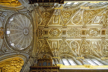 Interior, the embeded cathedral, Mezquita, former mosque, now cathedral, Cordoba, Andalusia, Spain, Europe