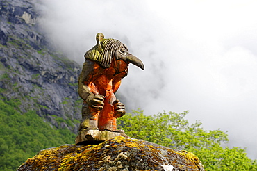 Mountain troll at the roadhouse Trollstiegen, Norway, Europe