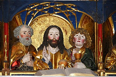 Detail, high altar, Blaubeuren Abbey, Blaubeuren, Baden-Wuerttemberg, Germany, Europe