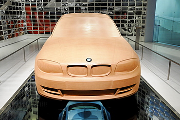 Design studio, clay model of the top model 1 Series Coupe, BMW Museum, Munich, Bavaria, Germany, Europe