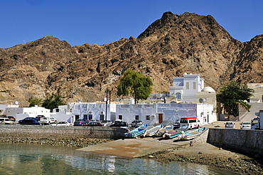 Small fishing harbor in Mutrah, Muscat, Sultanate of Oman, Arabia, Middle East