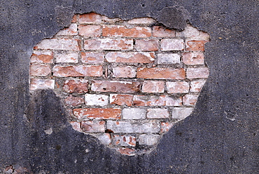 Weathered brick wall in Hoi An, Vietnam, Asia