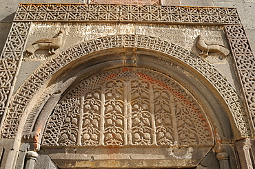 Historic Armenian church at Geghard monastery near Garni, UNESCO World Heritage Site, Kotayk region, Armenia, Asia