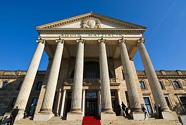 Columns portal, Kurhaus, historic spa hotel and convention center, Wiesbaden, Hesse, Germany