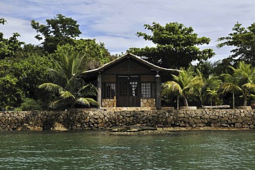 Bungalow, hotel facility, on a private island, Paraty, Parati, Rio de Janeiro, Brazil, South America