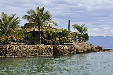 Bungalow, hotel facility, on a private island, Paraty, Parati, Rio de Janeiro, Brazil, South America