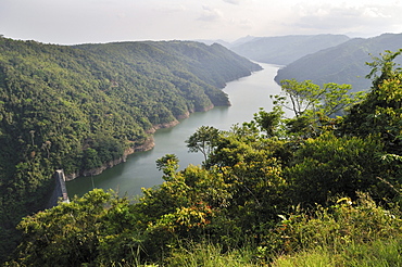 Reservoir of the La Miel hydroelectric power plant, Caldas, Colombia, South America