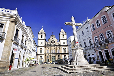 Igreja Sao Francisco church and square Cruzeiro de Sao Francisco, Salvador, Bahia, UNESCO World Heritage Site, Brazil, South America