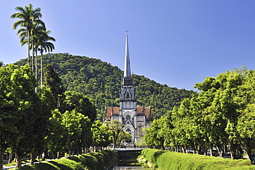 Neo-Gothic cathedral in Petropolis, Rio de Janeiro, Brazil, South America