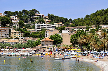 Beach of Platja des Traves, Port de Soller, Majorca, Balearic Islands, Spain, Europe