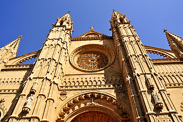 Gothic La Seu Cathedral, Palma de Majorca, Majorca, Balearic Islands, Spain, Europe