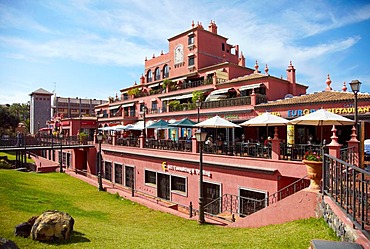 Building complex with restaurant, Puerto de la Cruz, Tenerife, Spain