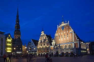 House of the Blackheads at the Raetslaukums, city hall square ans St. Peter, Riga, Latvia, Baltic states, PublicGround