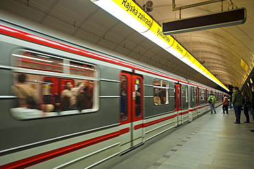 Metro station Namesti Republiky, Prague, Czech Republic, Europe