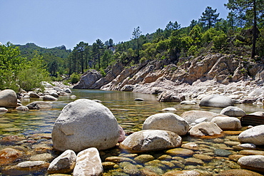 Solenzara River, Bavella mountain group, Corsica, France, Europe