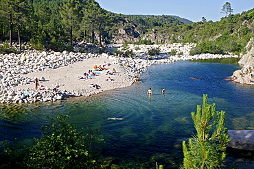 Solenzara River, Bavella mountain group, Corsica, France, Europe