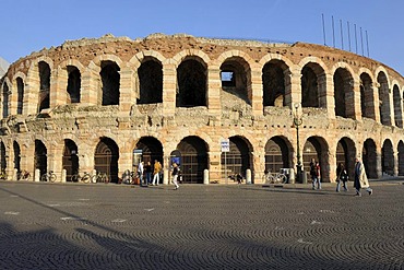 Verona Arena, Piazza Bra square, Lake Garda, Italy, Europe