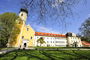 Church of Saint Martin, former collegiate church of the Augustinian canons of Bernried on Lake Starnberg, Upper Bavaria, Bavaria, Germany, Europe