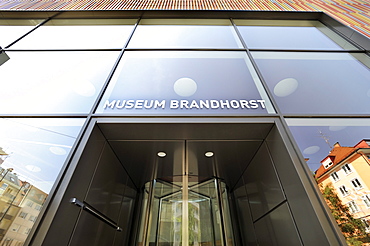 Main entrance Brandhorst Museum in Munich, Upper Bavaria, Bavaria, Germany, Europe