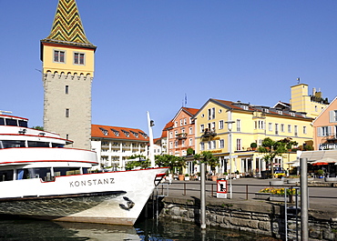 Port of Lindau on Lake Constance, Bavaria, Germany, Europe