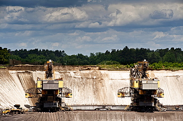 Lignite strip mining Cottbus Nord, Lausitz, Brandenburg, Germany, Europe