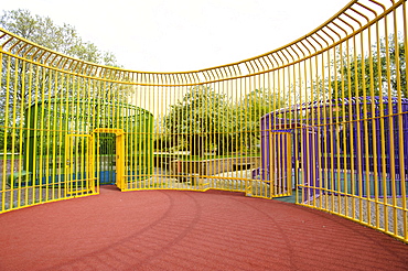 Playground for ball games, Nuremberg, Franconia, Bavaria, Germany