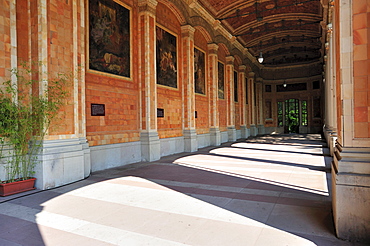 Arcades of the Trinkhalle pump room, Baden-Baden, Black Forest, Baden-Wuerttemberg, Germany, Europe