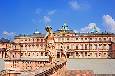 Schloss Rastatt castle seen from the courtyard, Rastatt, Black Forest, Baden-Wuerttemberg, Germany, Europe