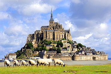 Mont-Saint-Michel, Benedictine abbey, Normandy, France, Europe