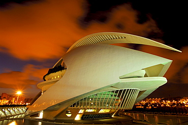 Palace of Arts Reina Sofia, by S. Calatrava, City of Arts and Sciences, Comunidad Valenciana, Valencia, Spain, Europe