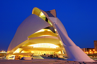 Palace of Arts Reina Sofia, by S. Calatrava, City of Arts and Sciences, Comunidad Valenciana, Valencia, Spain, Europe