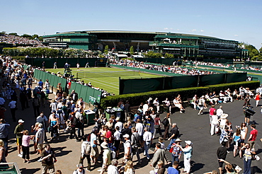 Venue from above, tennis, the ITF Grand Slam tournament, Wimbledon 2009, Britain, Europe