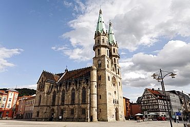 City church, Meiningen, Rhoen, Thuringia, Germany, Europe