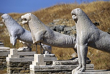 The Lion Terrace, Delos, Cyclades, Greece