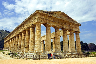 Ancient Greek Doric temple, Segesta, archaeological site, Sicily, Italy