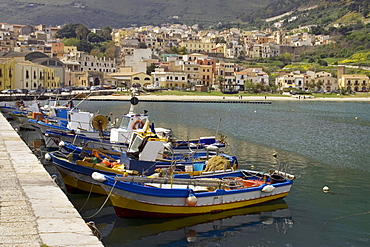 Fishing boats at harbor Castellammare del Golfo, Sicily, Italy, Europe