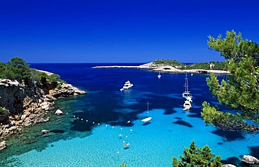 Bay near Portinatx, Ibiza, Balearic Islands, Spain