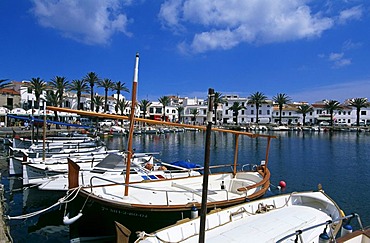 Fishing boats in Fornells, Minorca, Balearic Islands, Spain