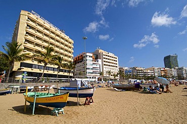 La Canteras Beach in Las Palmas, Grand Canary, Canary Islands, Spain