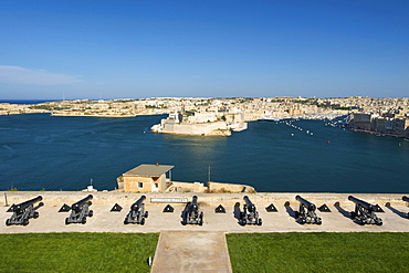 View from Valletta to Vittoriosa, Malta, Europe