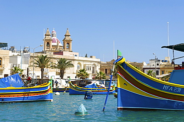 Fishing boats in Marsaxlokk, Malta, Europe