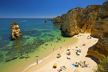 Praia Dona Ana near Lagos, Algarve, Portugal, Europe