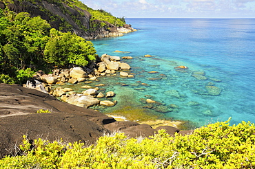 Coastal area, Northwest coast of Mahe Island, Seychelles, Africa, Indian Ocean